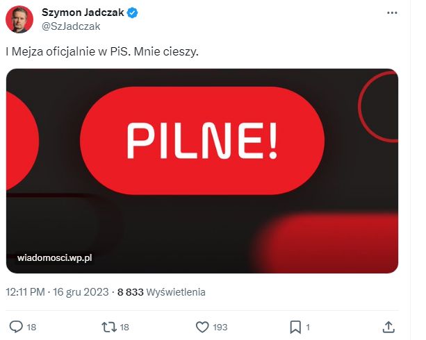 Wpis Szymona Jadczaka