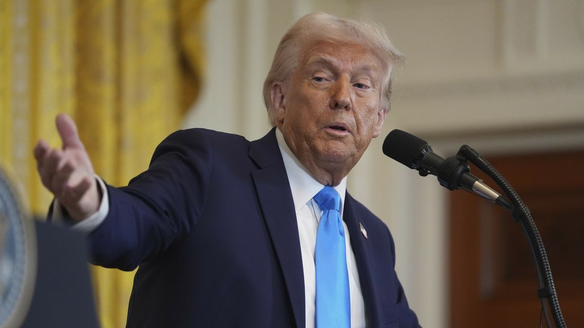 Temporary
President Donald Trump speaks during a news conference with Israel's Prime Minister Benjamin Netanyahu in the East Room of the White House, Tuesday, Feb. 4, 2025, in Washington. (AP Photo/Evan Vucci)
Evan Vucci