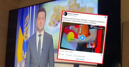Transmisja Ligi Mistrzów przerwana. Hakerzy pokazali Rosjanom prawdę o wojnie
