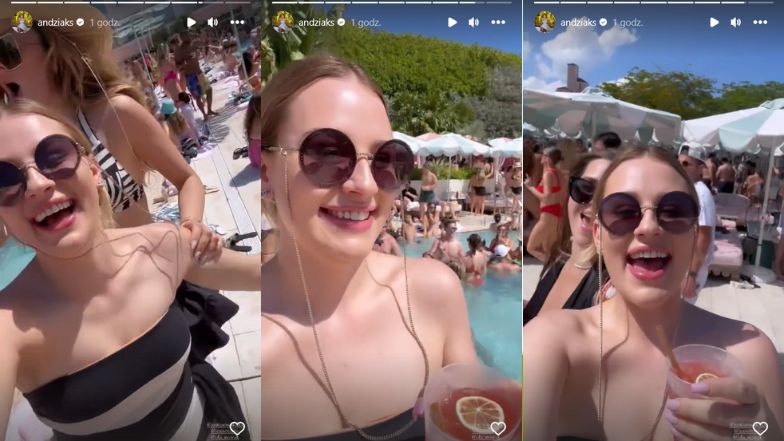 Andziaks szaleje w Miami z koleżankami. Świętowała wieczór popanieński