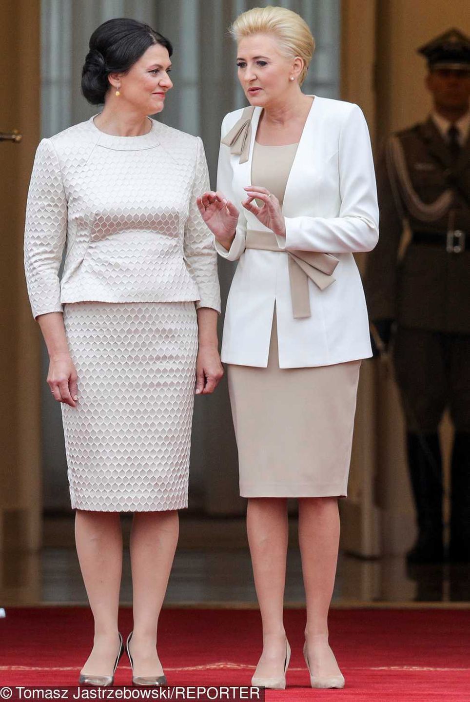 Pierwsza Dama Litwy Diana Nausediene i Agata Duda na spotkaniu w Warszawie