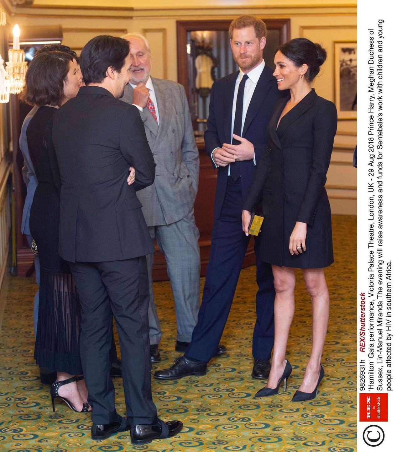 Książę Harry i Meghan Markle w mini na musicalu Hamilton w Londynie