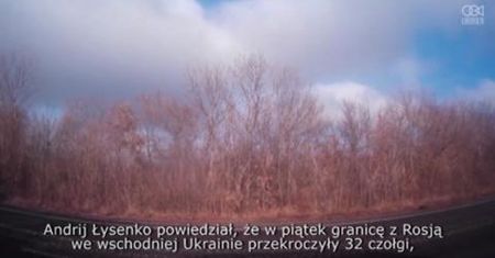 Czołgi prorosyjskich separatystów na drodze do Doniecka