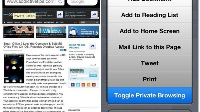 Jak szybko aktywować tryb prywatny w Safari na iOS? 1