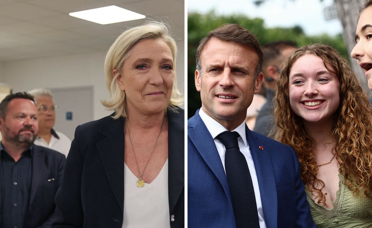 Marine Le Pen i Emmanuel Macron