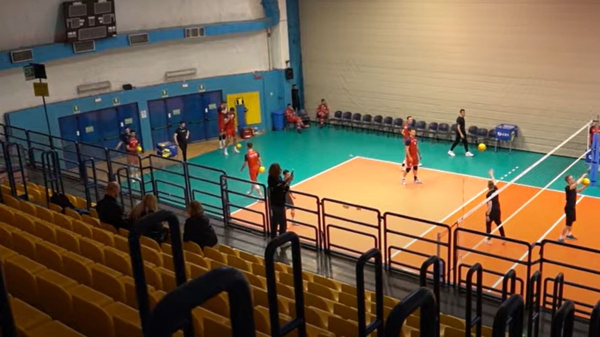 ZAKSA odbyła trening w niewielkiej hali