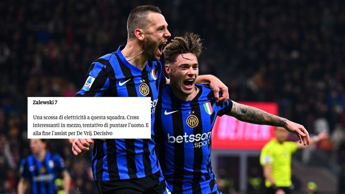 Getty Images / Mattia Ozbot - Inter/Inter via Getty Images / Na zdjęciu: Stefan de Vrij (L), Nicola Zalewski