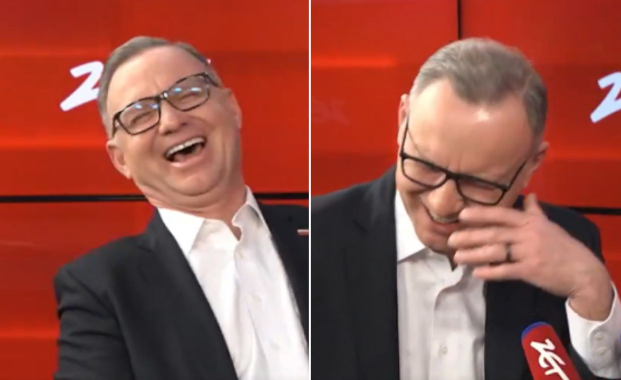 wiadomości,aktualności,WP Wiadomości Andrzej Duda aż ryknął śmiechem. Mówił o Szydło