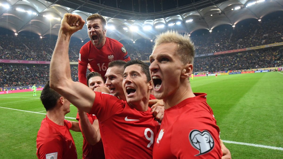 PAP / Barłomiej Zborowski / Szalona radość Polaków po strzelonej bramce