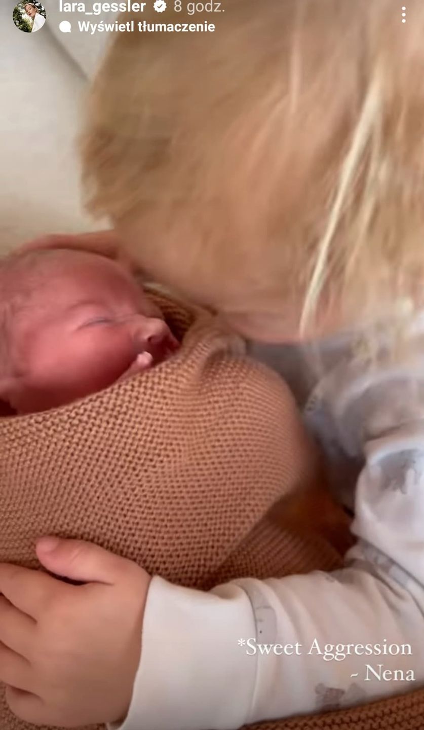 Córeczka Lary Gessler z bratem