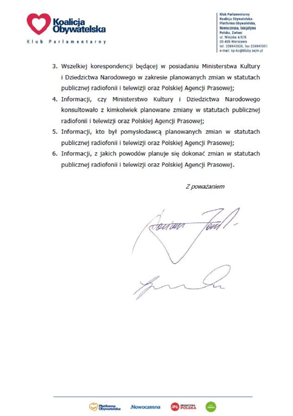 Znamy szczegółowy plan kontroli u Chorosińskiej