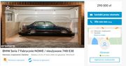 Fabrycznie nowe BMW serii 7 E38 na sprzedaż. Od 3 lat stoi w kapsule powietrznej
