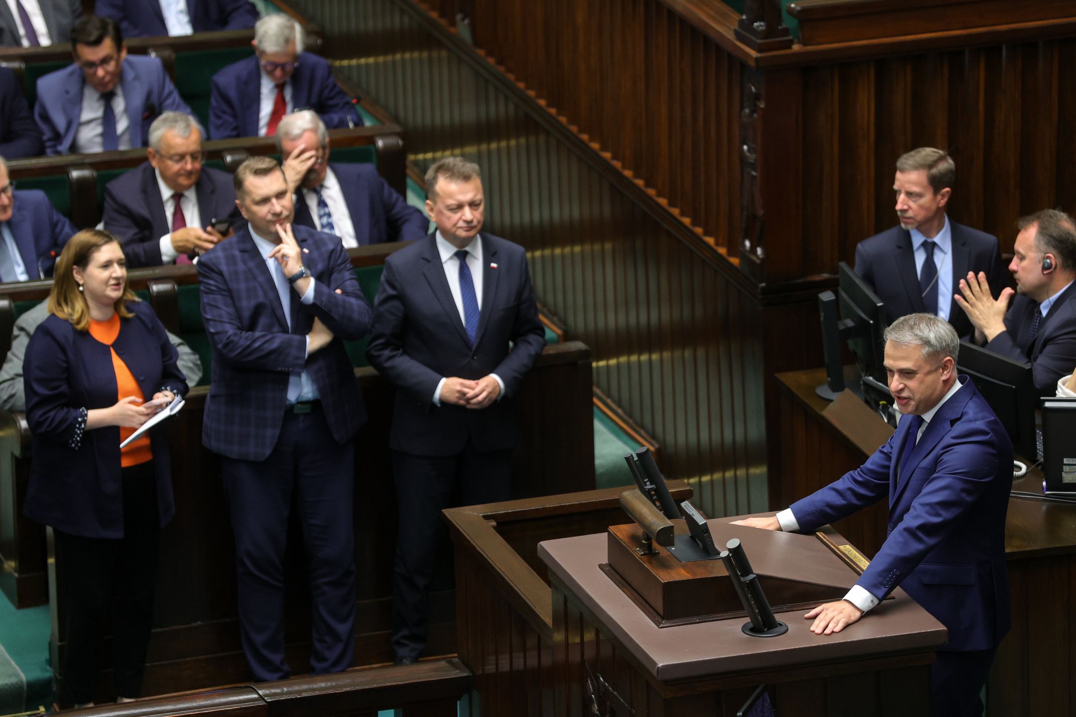 Wicepremier Krzysztof Gawkowski podczas posiedzenia Sejmu