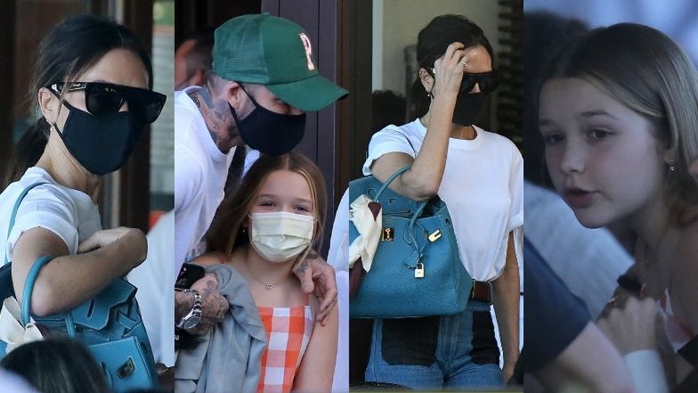 Victoria i David Beckhamowie wraz z dziećmi maszerują na obiad w Miami