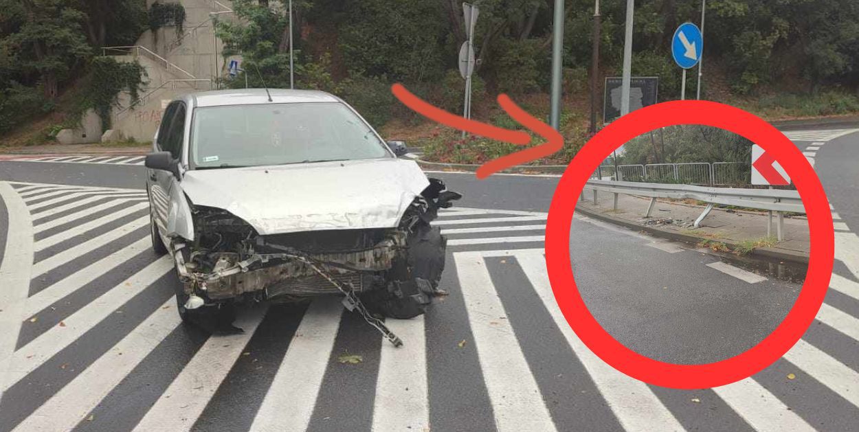 Kobieta uderzyła w barierki, trafiła do szpitala