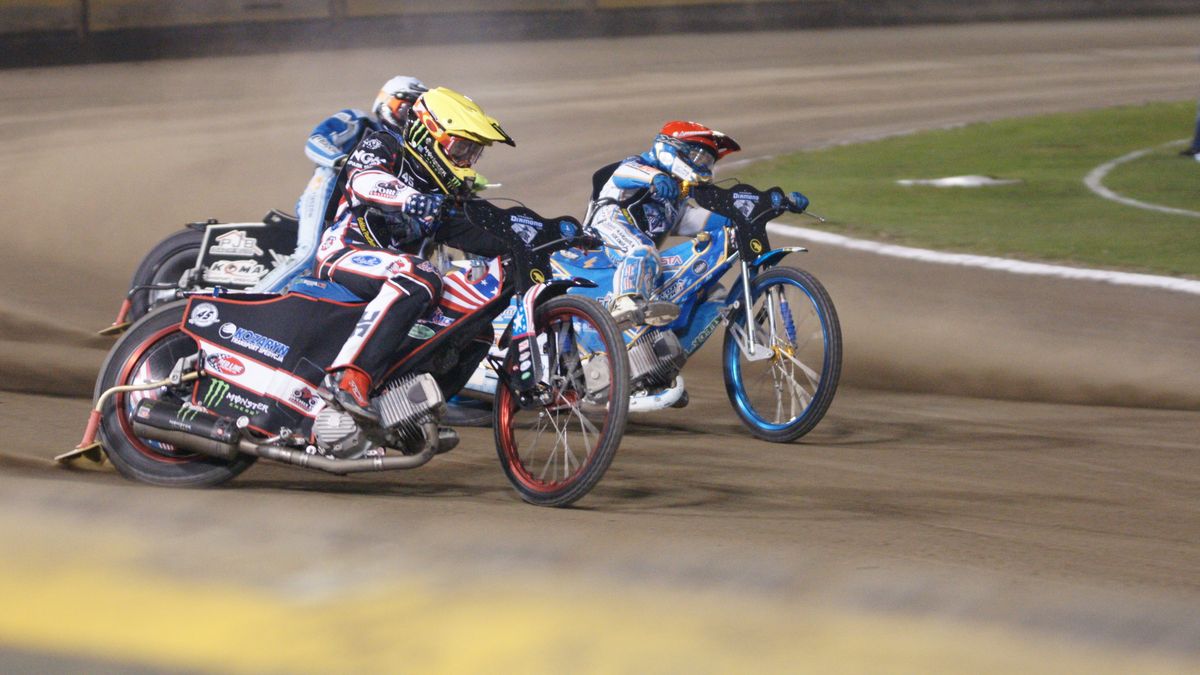 Finał Speedway Diamond Cup 2018 Greg Hancock na pierwszym planie