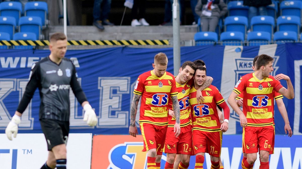 PAP / Jakub Kaczmarczyk / Na zdjęciu: piłkarze Jagiellonii Białystok