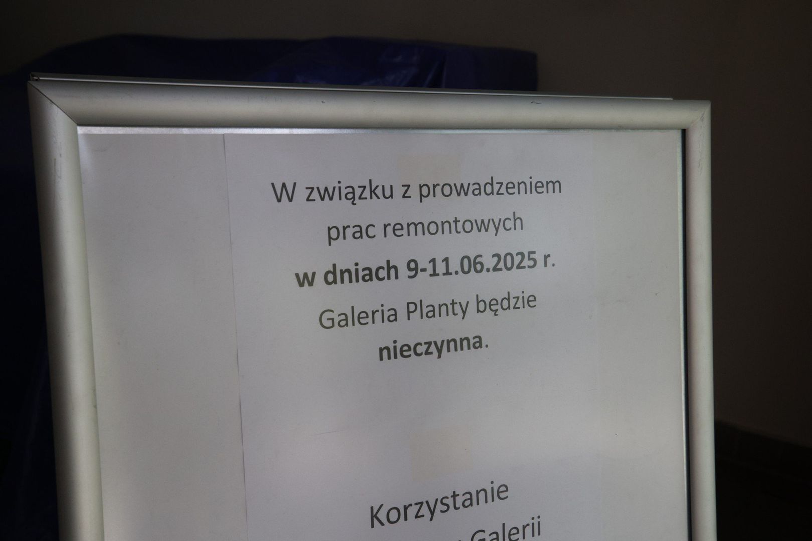 Na kilka dni planowane jest zamknięcie galerii Planty w Kielcach