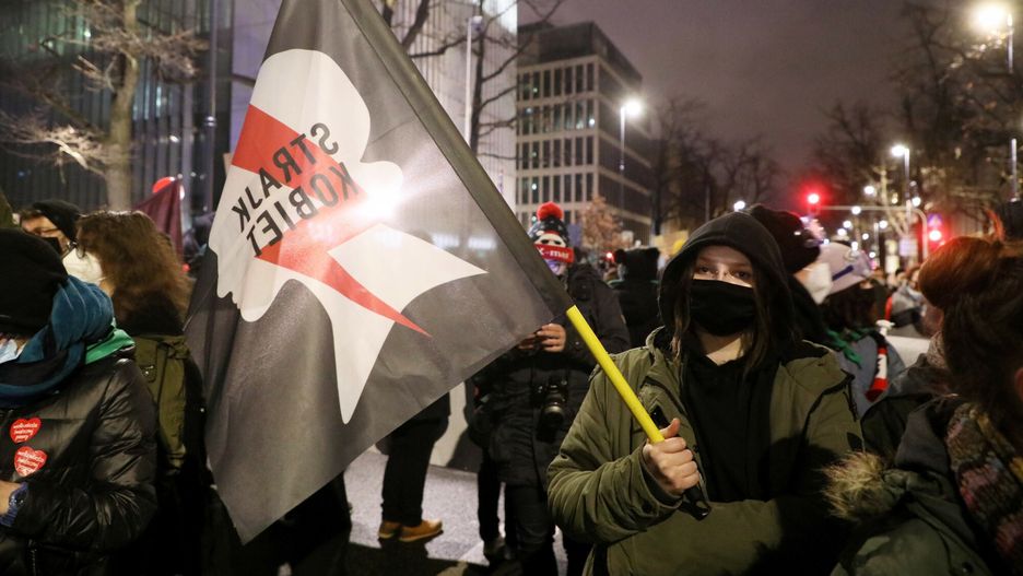 Aborcja w Polsce. Strajk Kobiet przed Trybunałem Konstytucyjnym w Warszawie