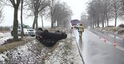 Trzy wypadki w jednym miejscu. Niebezpieczne warunki na polskich drogach.