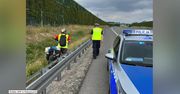 75-latek jechał na rowerze ekspresówką