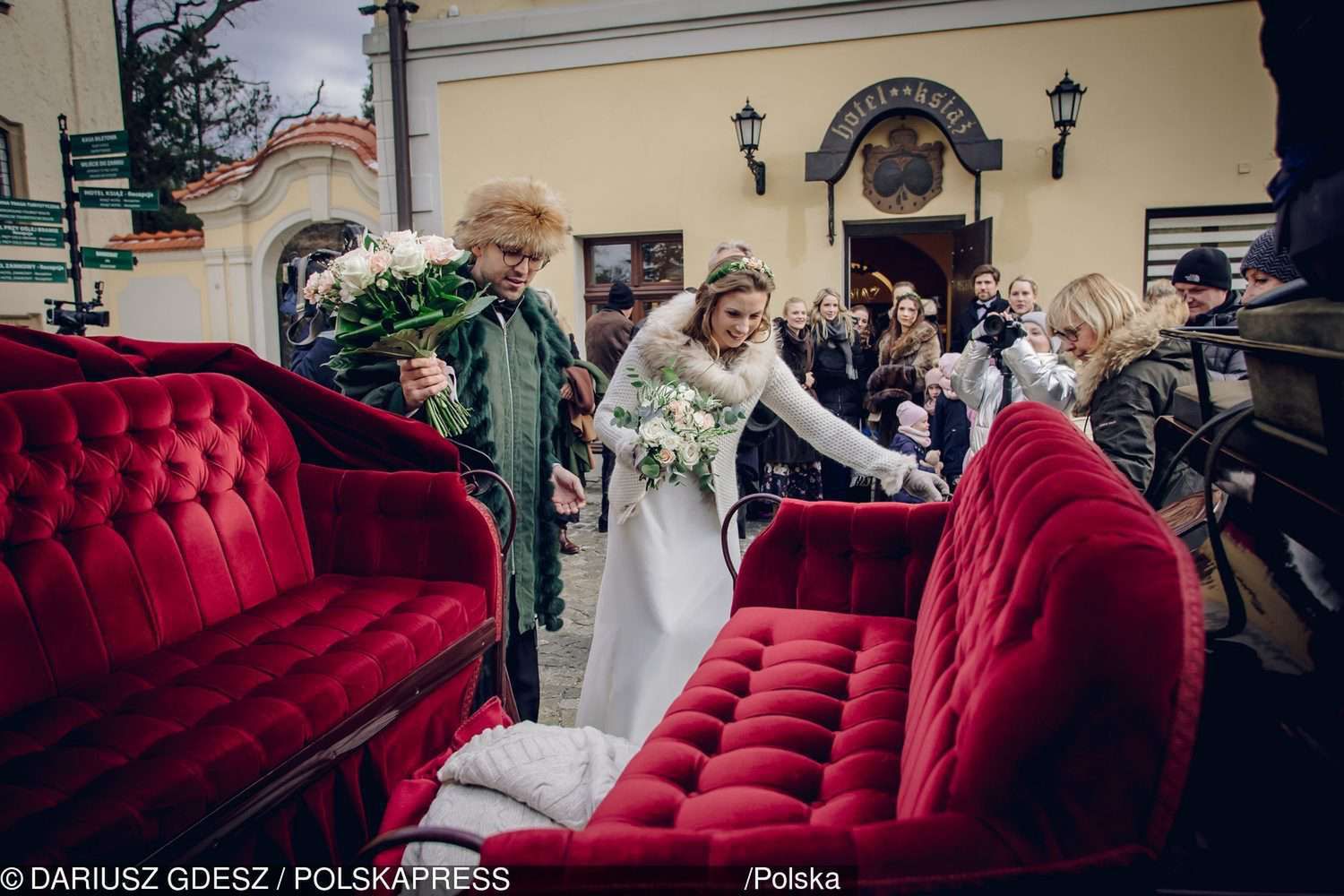 Caroline Alexandra von Hochberg i Jasper Shulz wzięli ślub na zamku Książ