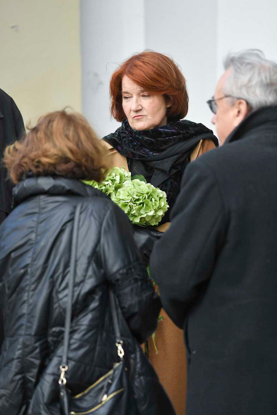 Maria Winiarska na pogrzebie Jana Kobuszewskiego