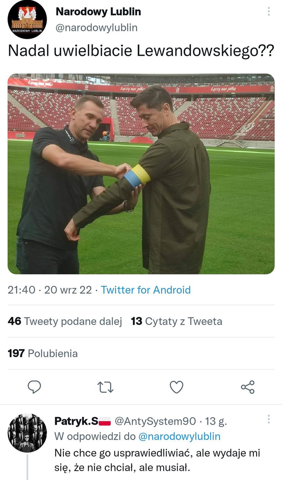 Ruskie onuce hejtują Lewandowskiego