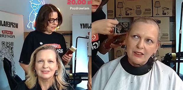 GOLENIA NA ŁYSO ciąg dalszy: Katarzyna Nosowska zasiadła na fotelu. Za maszynkę chwyciła Agata Kulesza!
