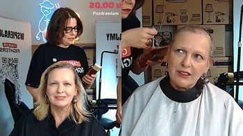 GOLENIA NA ŁYSO ciąg dalszy: Katarzyna Nosowska zasiadła na fotelu. Za maszynkę chwyciła Agata Kulesza!