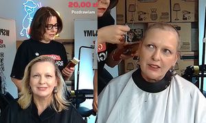GOLENIA NA ŁYSO ciąg dalszy: Katarzyna Nosowska zasiadła na fotelu. Za maszynkę chwyciła Agata Kulesza!