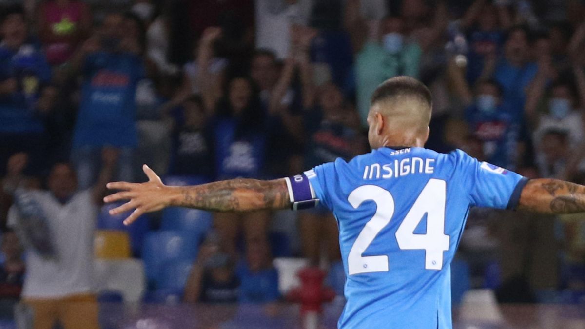PAP/EPA / CESARE ABBATE  / Na zdjęciu: Lorenzo Insigne cieszy się z gola