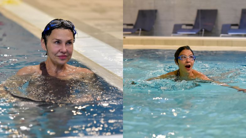 Anna Popek trenuje na basenie