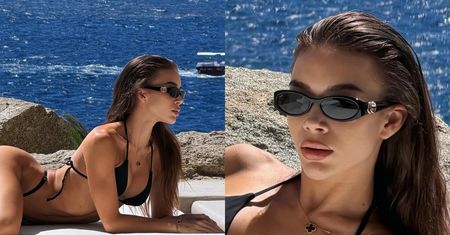 Odziana w SKĄPE BIKINI ukochana Wojtka Goli byczy się na Mykonos. Taka to pożyje? (ZDJĘCIA)