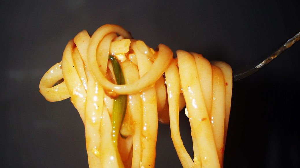 Ugotowany makaron domowy bez dodatku jajek