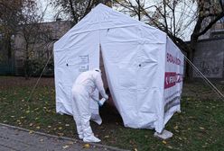 Policja szuka podpalacza. Pożar punktu pobrań w Piekarach Śląskich