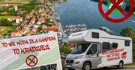 Kamperowicze przejęli kurort. Biorą wodę z cmentarza
