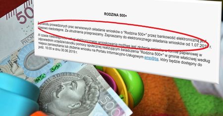 Składałem wniosek o 500+ na pierwsze dziecko. Wtem: "Trwają prace serwisowe"