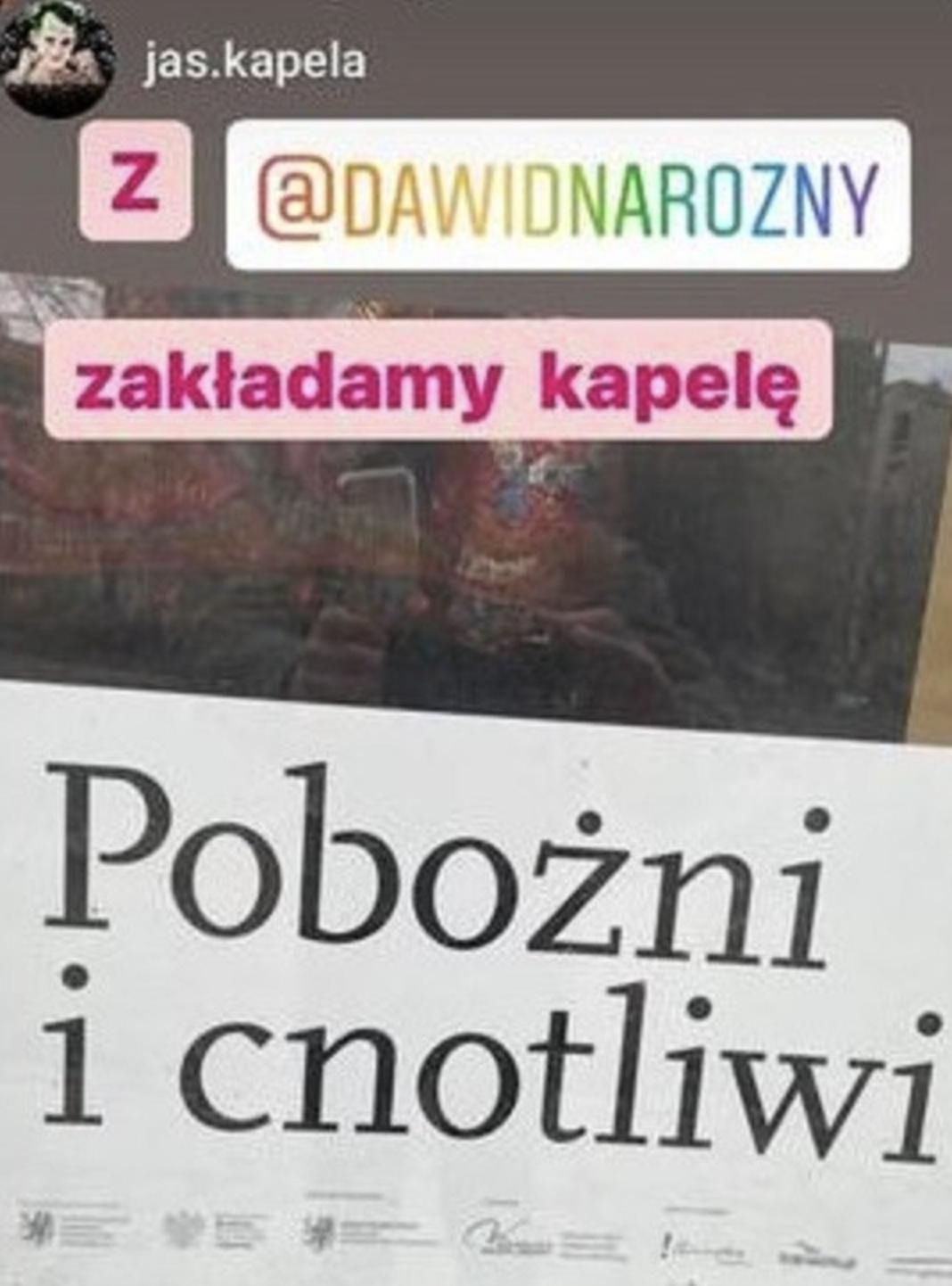 Dawid Narożny zakłada swoją kapelę | fot. Instagram.com/jas.kapela