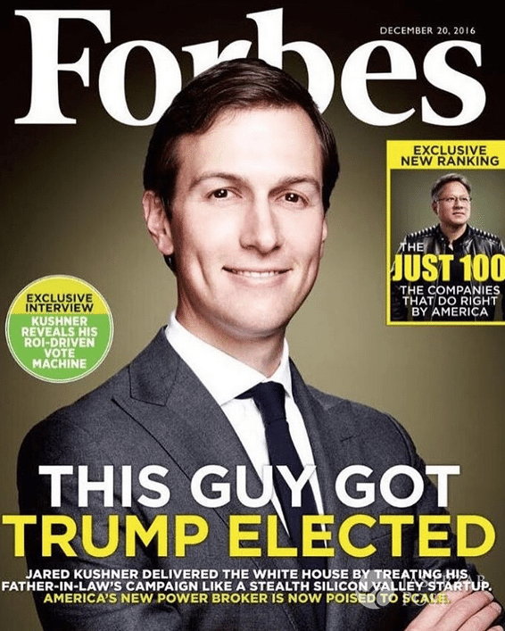 Jared Kushner na okładce Forbes