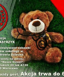 "Pluszak za zastrzyk" - akcja dla dzieci z oddziału onkologii