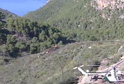 Brytyjski helikopter eksplodował w powietrzu - film