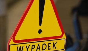 Wypadek w Krakowie. Auto wjechało w grupę robotników