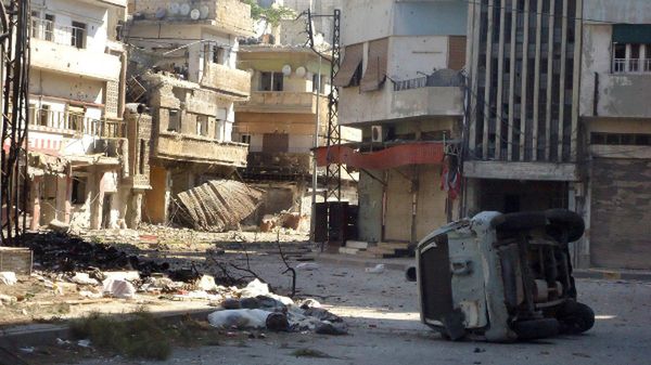 Zniszczenia w syryjskim mieście Homs