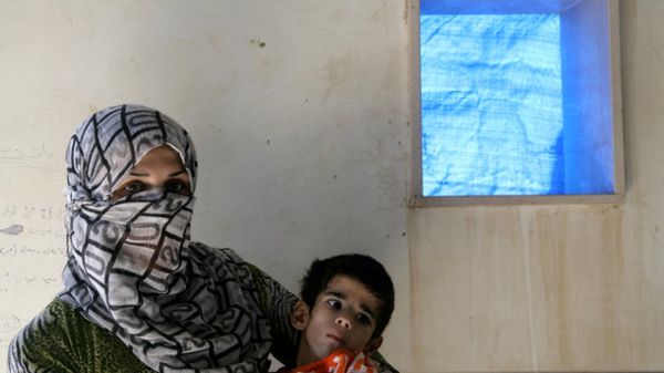 Syryjscy Kurdowie w obozie dla uchodźców w Iraku