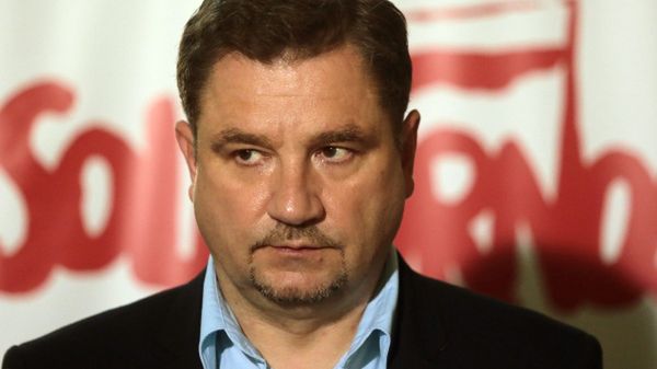 Przewodniczący NSZZ "Solidarność" Piotr Duda