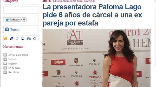 Paloma Lago nie bała się donieść na "narzeczonego" oszusta