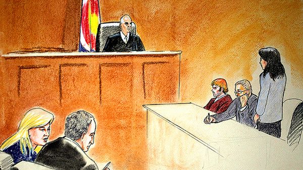 James Holmes na sali sądowej