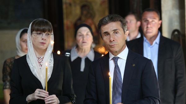 Bidzina Iwaniszwili z żoną