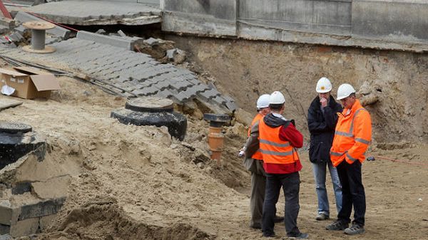 Osuwisko przy budowie II linii metra